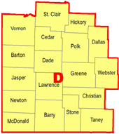 Regional Coordinators Map - Section D