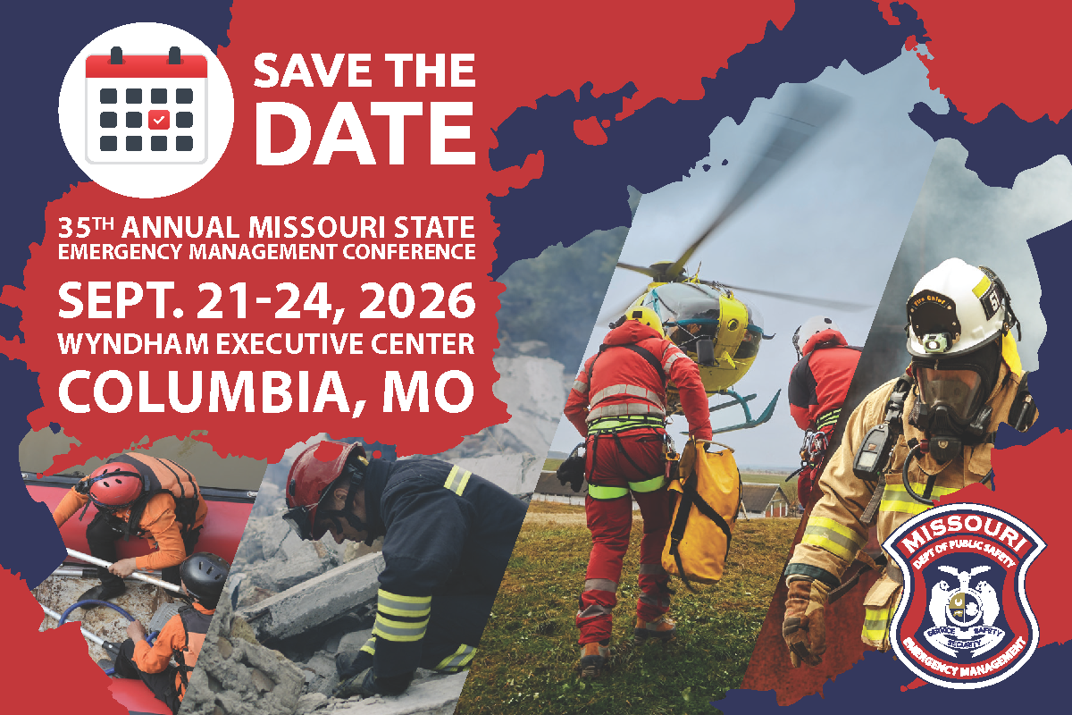 Save the Date -  35th Annual Missouri State Emergency Management Conference, Sept 21-24, 2026