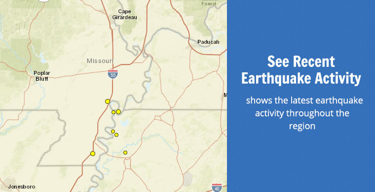 See Recent Earthquake Activity - Interactive map shows the latest earthquake activity throughout the region.