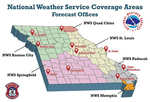 image of National Weather Service coverage map