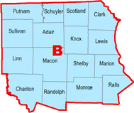Regional Coordinators Map - Section B