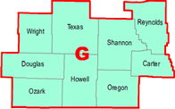 Regional Coordinators Map - Section G
