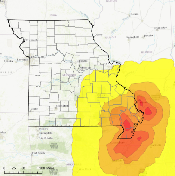 missouri fault line map Missouri Earthquake Preparedness missouri fault line map