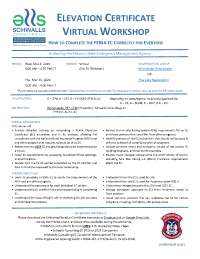 elevation certificate virtual workshop flyer thumbnail